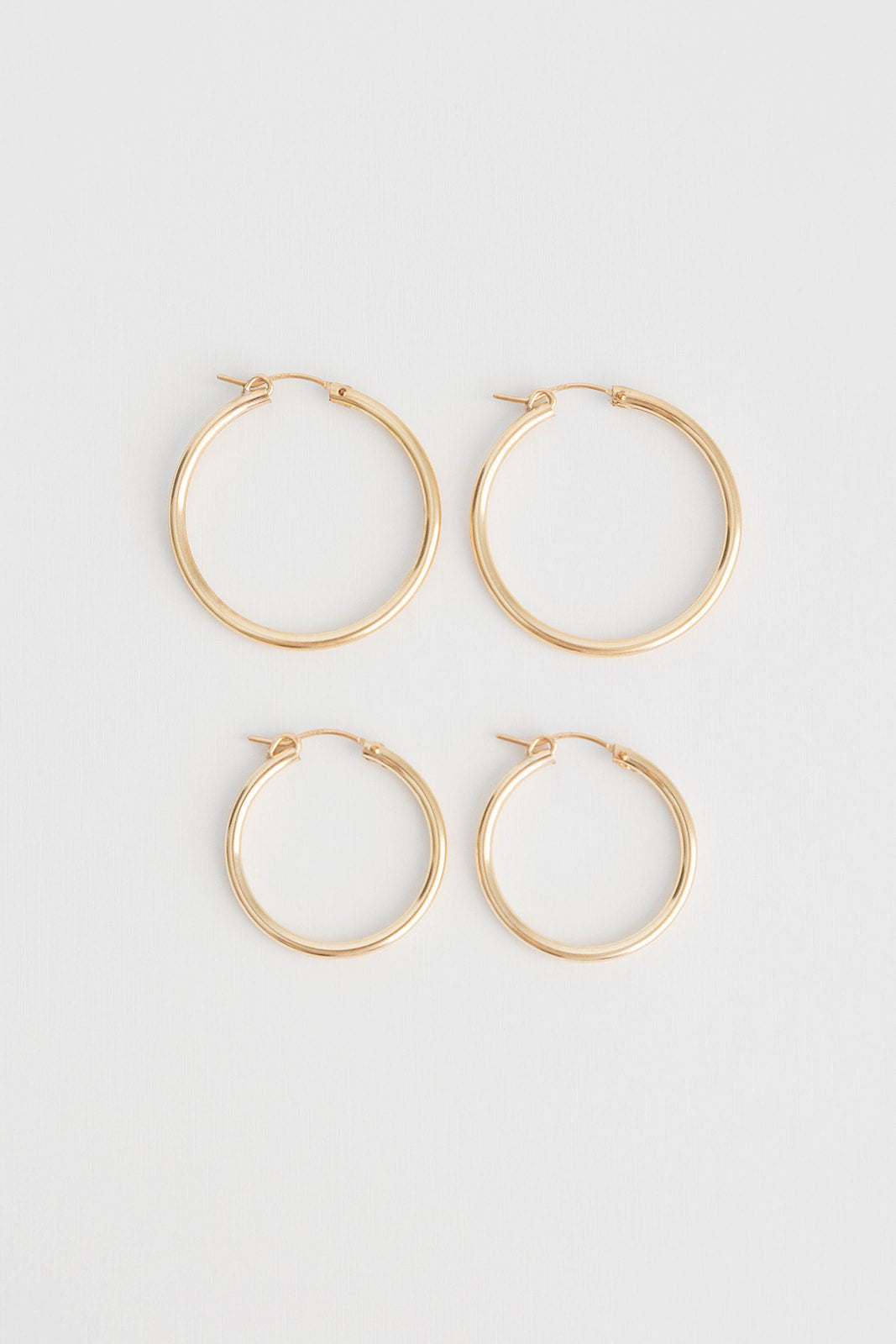 14kgf Hoops 35mm x 2.3mm Earrings