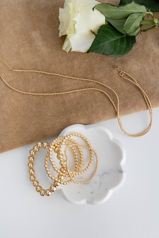 14k Gold Filled Beaded Necklace