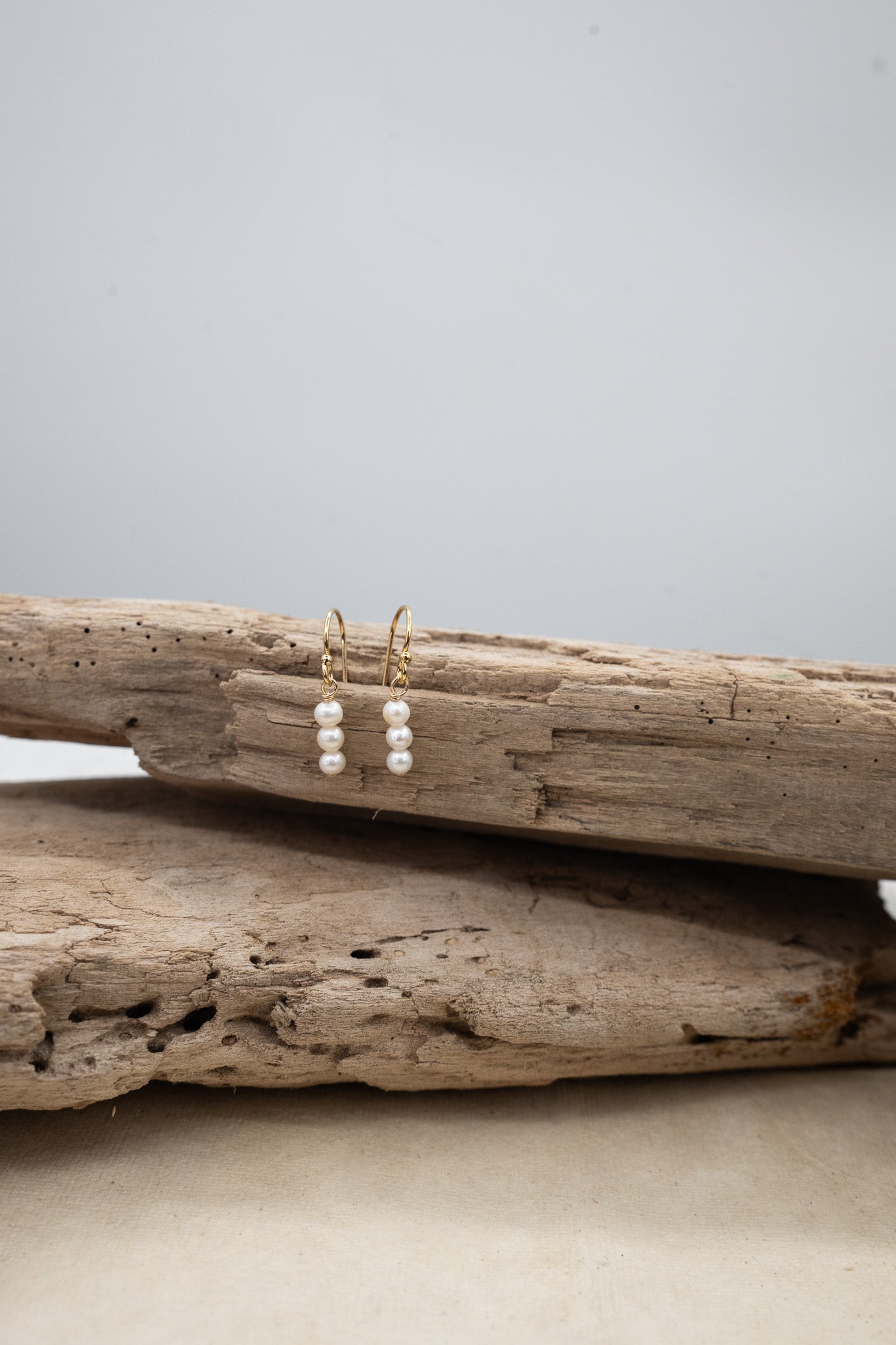 Trinity Mini Pearl Earrings