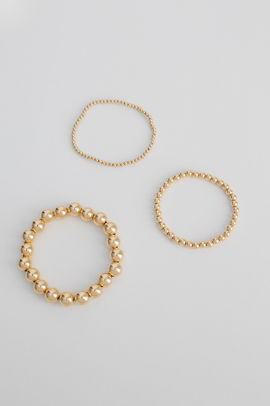 14k Gold Filled Beaded Stacking bracelet, 5mm