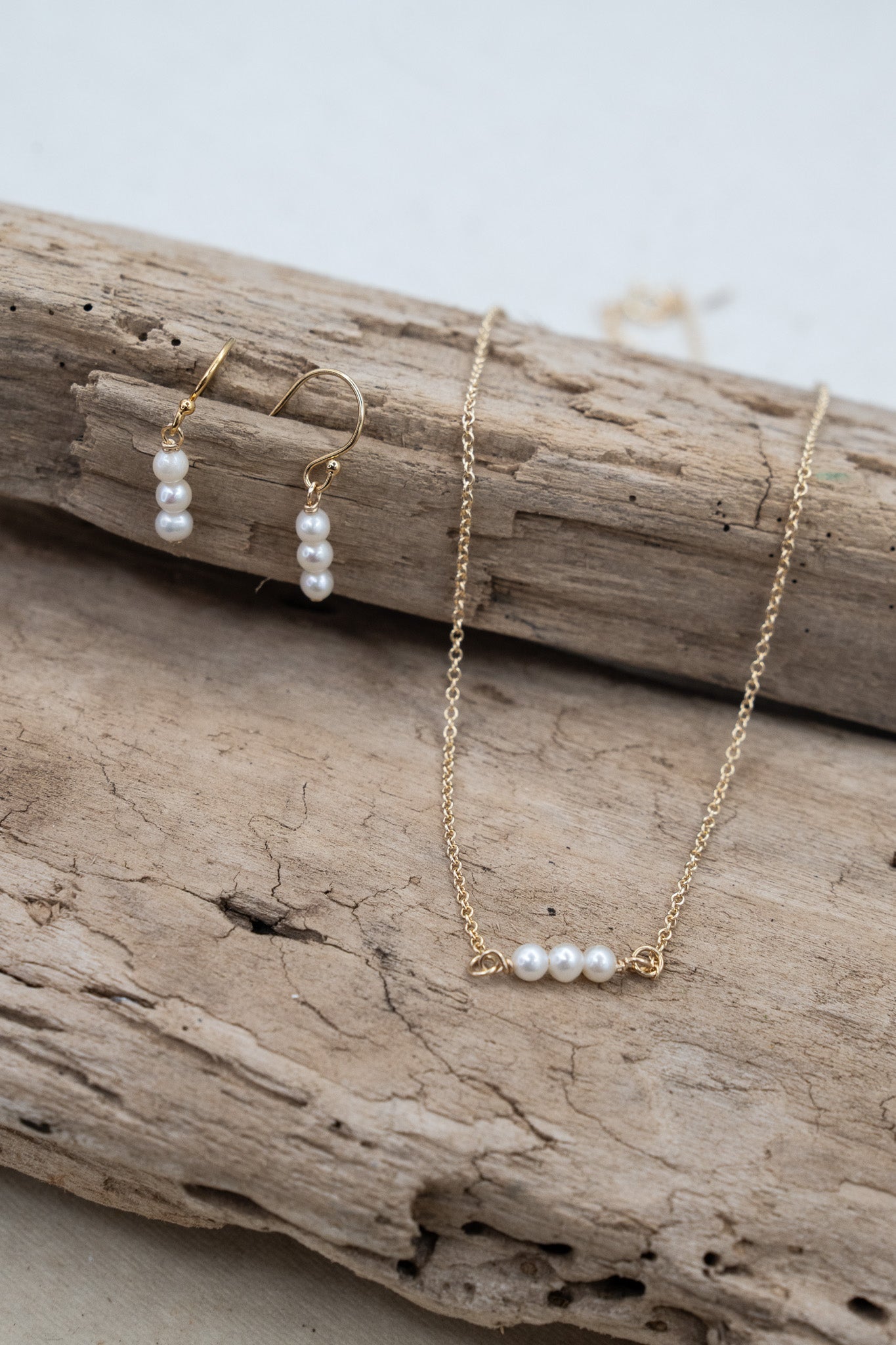 Trinity Mini Pearl Earrings