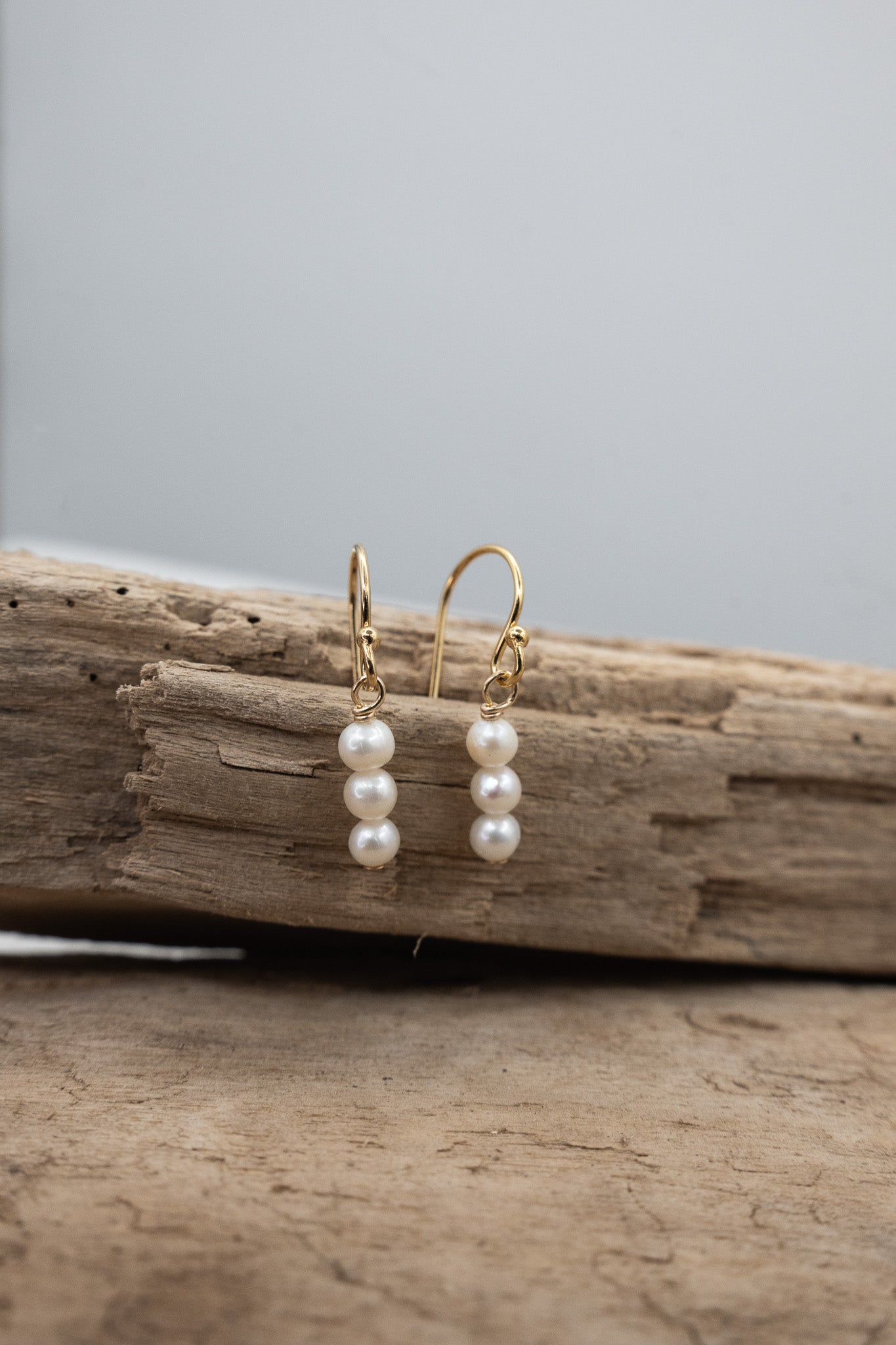 Trinity Mini Pearl Earrings