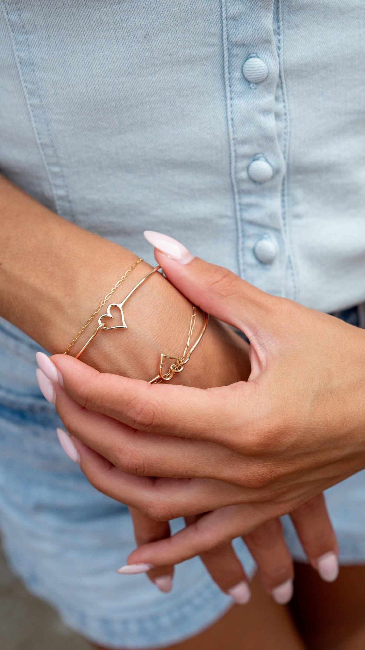 Brass Heart Bracelet