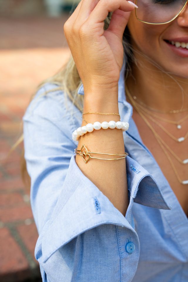 Brass Heart Bracelet